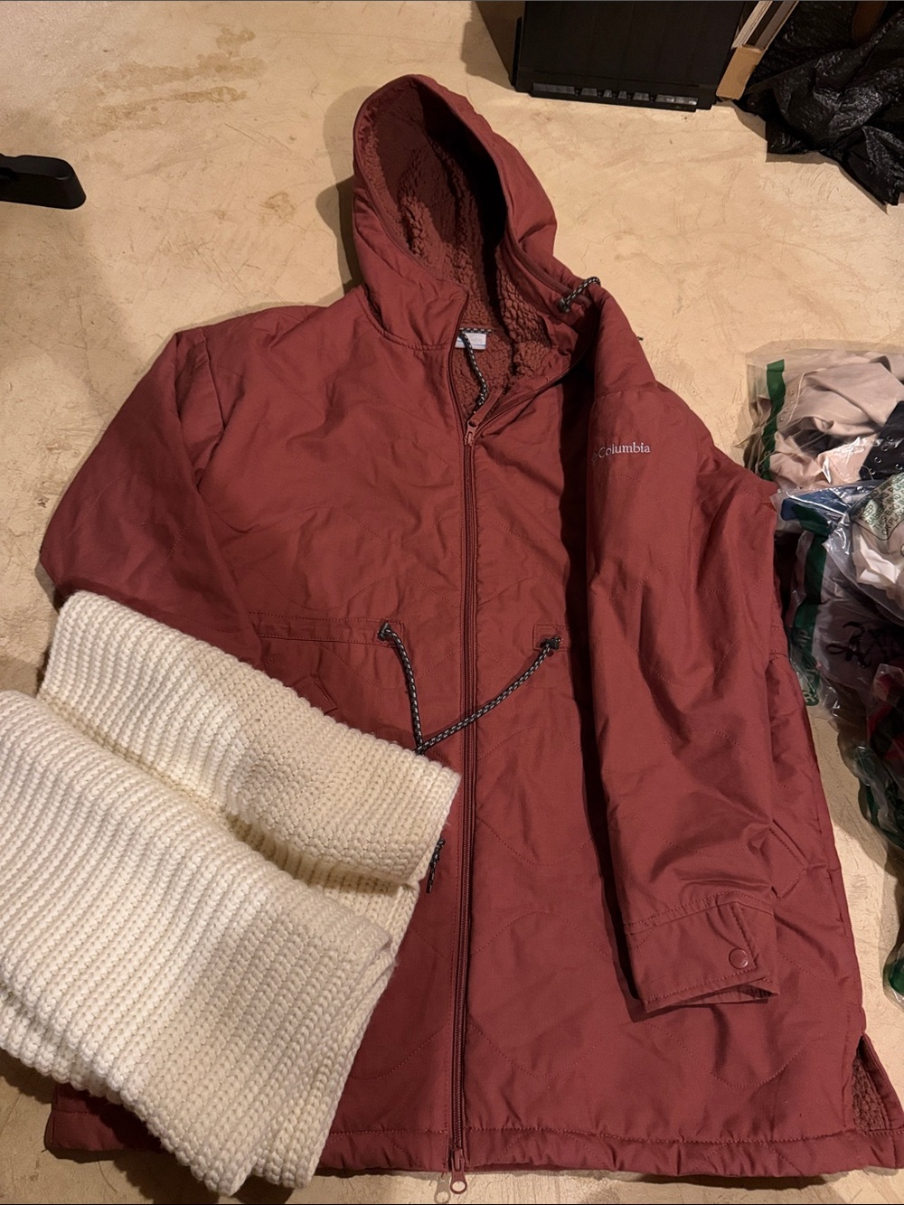 Columbia Women's Hooded Insulated Jacket — Deep Rust